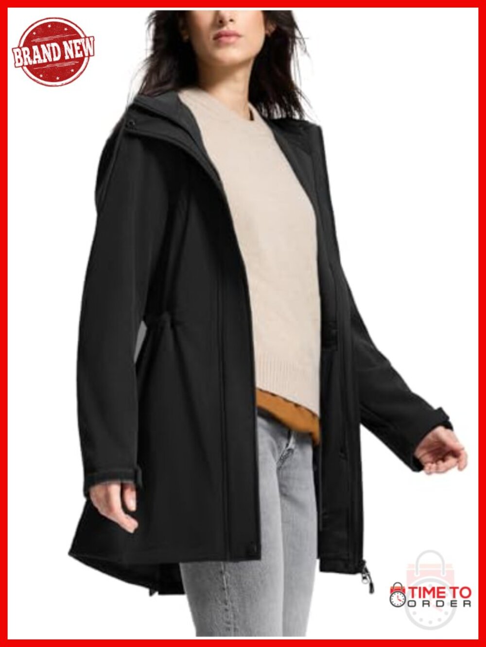 Women's Waterproof Fleece Lined Rain Jacket